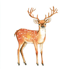 Fototapeta premium A Deer simple cartoon drawing