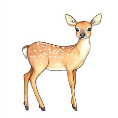 Fototapeta premium A Deer simple cartoon drawing