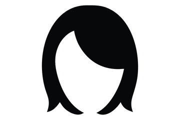 Fototapeta premium Woman Hair Icon - Simple Female Hairstyle Symbol for Design & Branding
