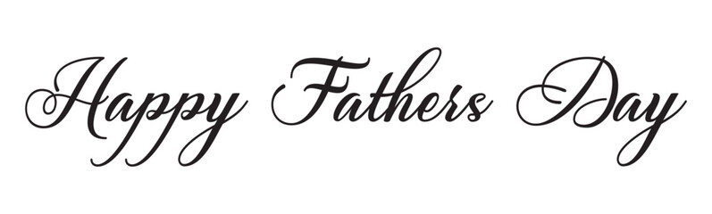 Happy Fathers Day elegant calligraphy quote. Poster template for Father's Day with line art text. Happy father's Day. Text and bow tie.  Happy fathers day handwritten lettering. Vector calligraphy .