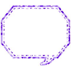 ステンドグラス風吹き出し　三角形模様　角のある八角形