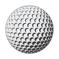 Minimalist Vector Golf Ball with Dimples Design.