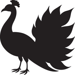 Peacock r Vector Art, Icons