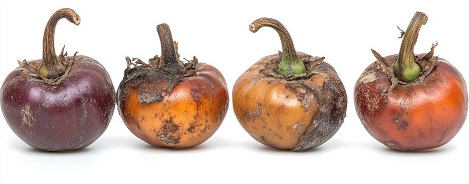 Four Diseased Peppers