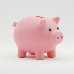 Obraz premium pink piggy bank savings 3d icon