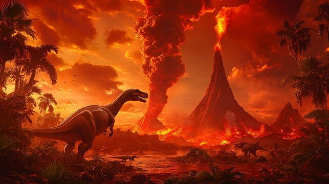 Prehistoric Volcano Eruption