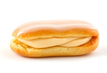 close up of a doughnut with icing