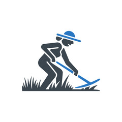 Field Hoeing Agriculture Icon