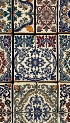 close up of many different colored tiles