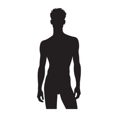 Fototapeta premium Male Model silhouette vector illustration 
