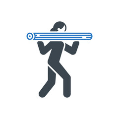 Construction Material Carrying Icon