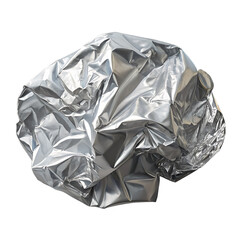 Fototapeta premium Shiny silver mylar bag crushed against black backdrop abstract concept