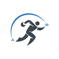 Runner Distance Measurement Icon