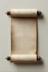 Antique Parchment Scroll: A Blank Canvas of History