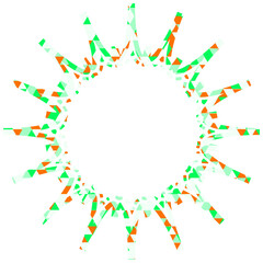 吹き出し ステンドグラス風 三角模様_点線付き_2色 (6)