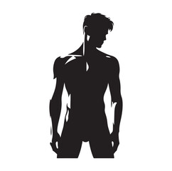 Fototapeta premium Male Model silhouette vector illustration 