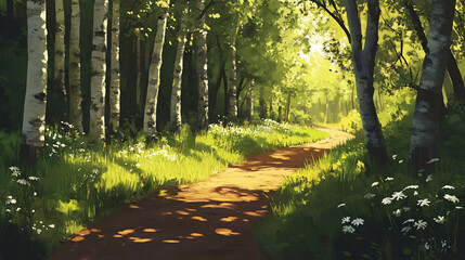 Sunlit forest path (10)
