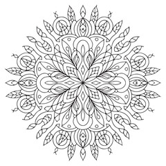 Mandela vector design.Floral background design Free Vector.