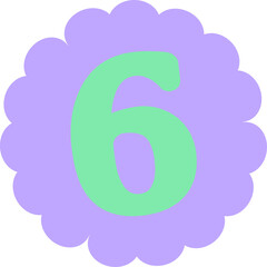 Ransom Number 6 Handdrawn Alphabet