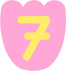 Obraz premium Ransom Number 7 Handdrawn Alphabet