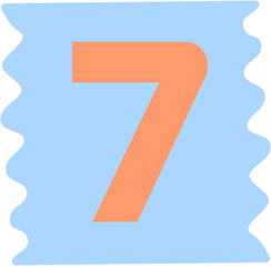 Ransom Number 7 Handdrawn Alphabet