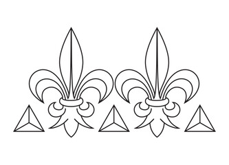 vector illustration of set metal nails 