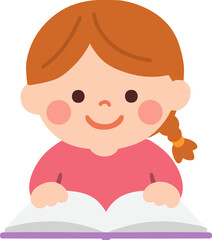 kid reading a book 책읽는 아이