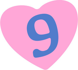 Ransom Number 9 Handdrawn Alphabet