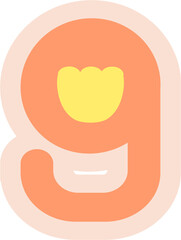 Ransom Number 9 Handdrawn Alphabet