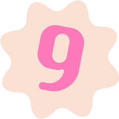 Ransom Number 9 Handdrawn Alphabet