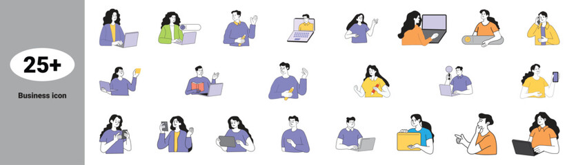 Man teaching or presenting online with a laptop and a book