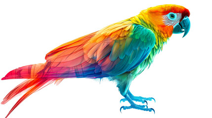 Fototapeta premium Vibrant macaw plumage, cut out transparent