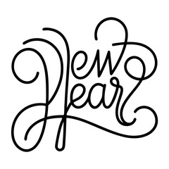 Decorative continuous thin line lettering artwork showcasing creative typography elements perfect for invitations branding materials and modern minimalistic graphic projects