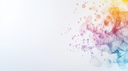 Naklejka premium Colorful Smoke Gradient with Bubbles - Abstract Background abstract background smoke color gradient