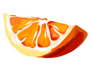Illustration of an orange piece