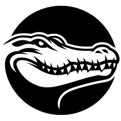 Crocodile silhouette illustration