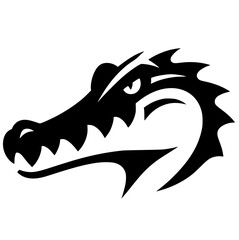 Crocodile logo silhouette