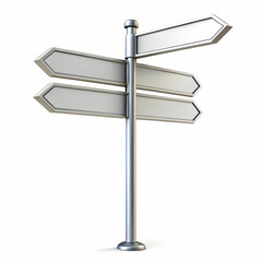 Obraz premium direction signpost isolated on white background