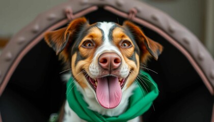 Funny and friendly sticking out tongue
