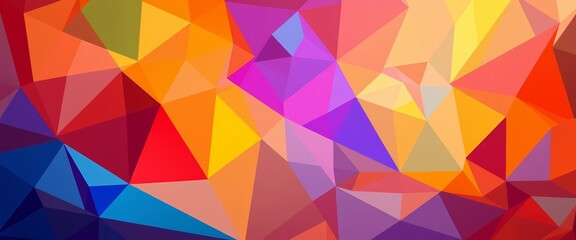 Obraz premium Vibrant geometric abstract art background, ideal for modern designs, graphic design, geometric