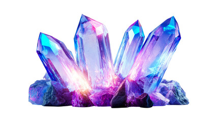 Purple Crystals Geology Stone, cut out transparent