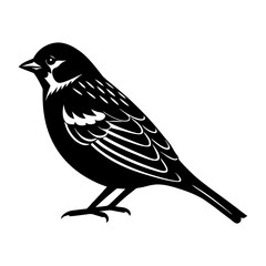 Sparrow Silhouette vector illustration