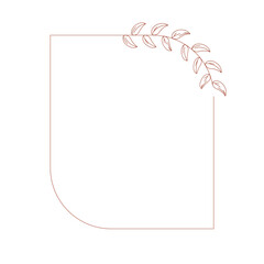 Obraz premium Frame Vintage Flower Line