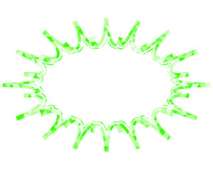 ステンドグラス風吹き出し　三角形模様　細長いギザギザした形