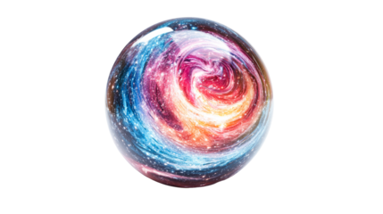 Sphere universe nebula, cut out transparent