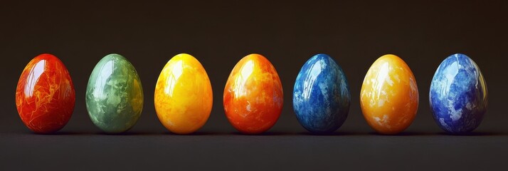 Easter Eggs: Christian Tradition of Decorating Colorful Eggs for Festive Background