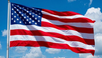 american flag waving in the wind