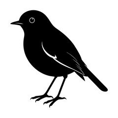 Robin Silhouette vector illustration
