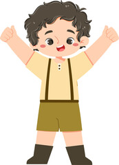 Cute african boy explains about gardening and plant