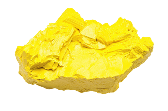 Vibrant Yellow Mineral Specimen - A Close-up View
